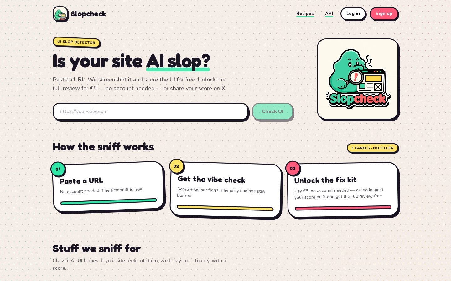 Slopcheck website